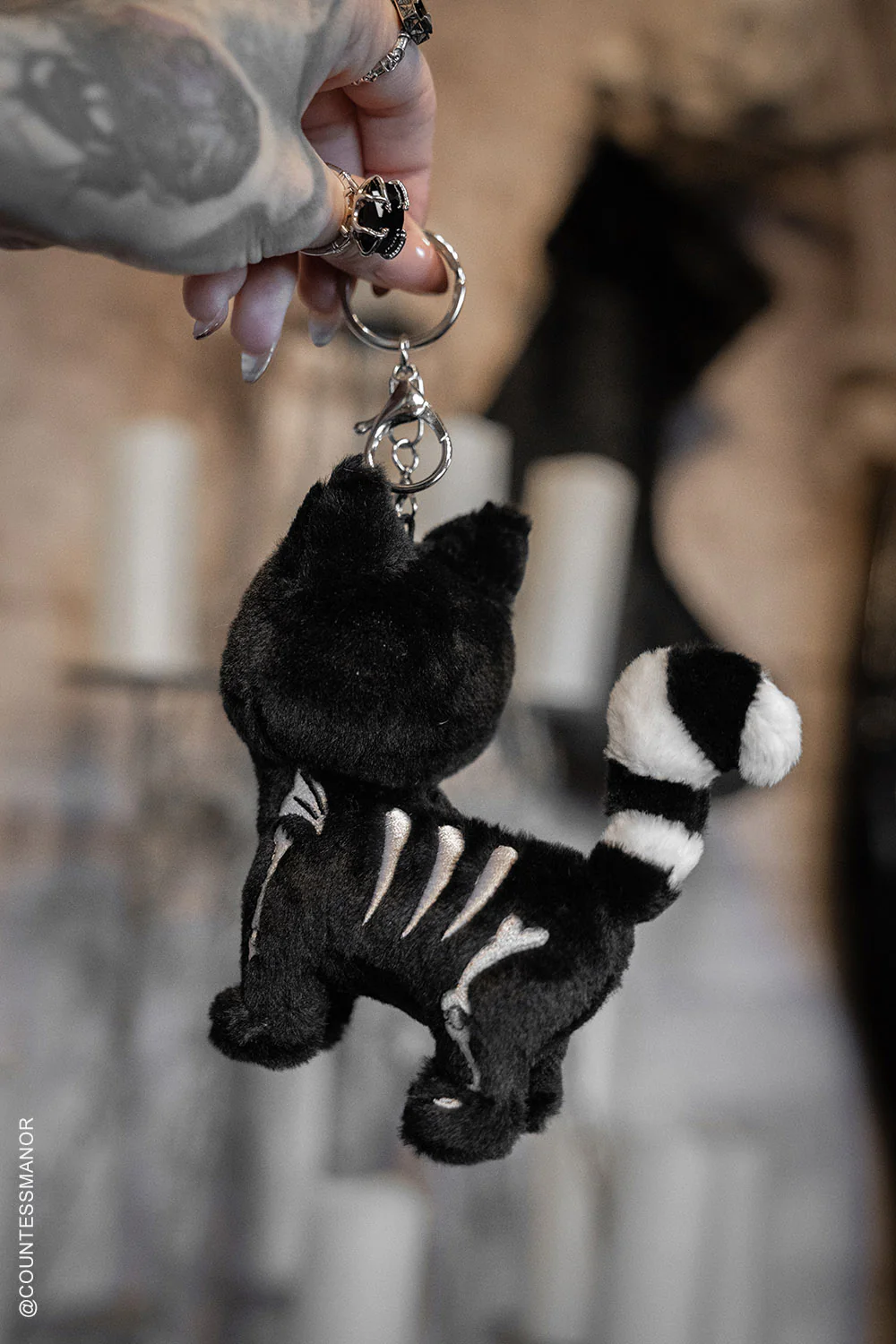 Skelekitty Plush Keychain - Image 4