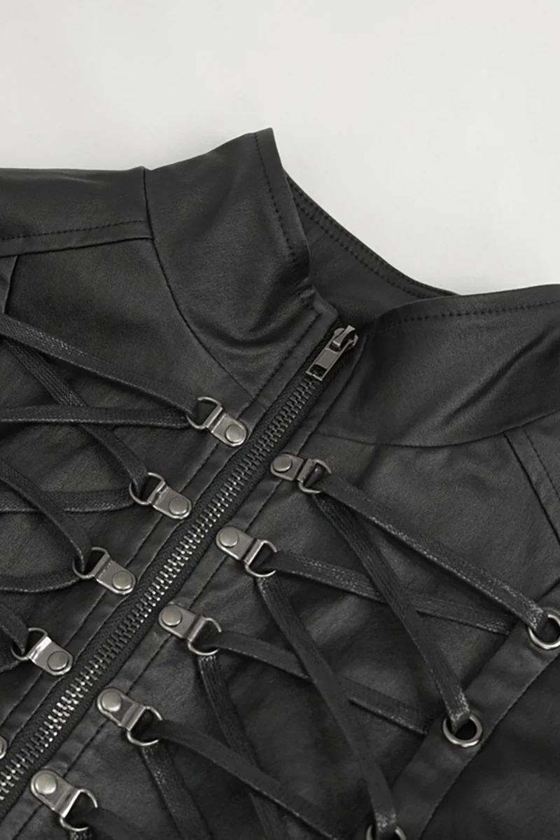 Skeletal Spine Motorcycle Vest - Image 10