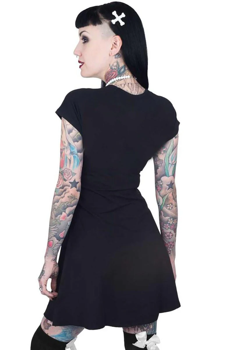 Skeleton White Flare Dress - Image 5