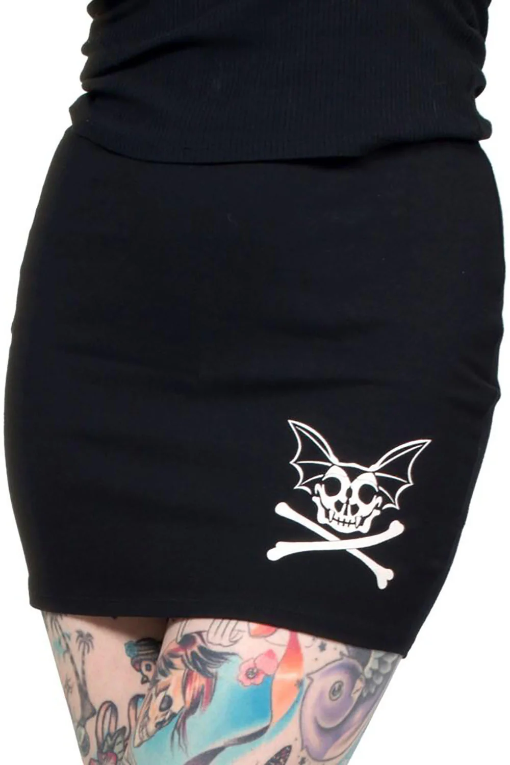 Skelli Bat Mini Skirt - Image 2