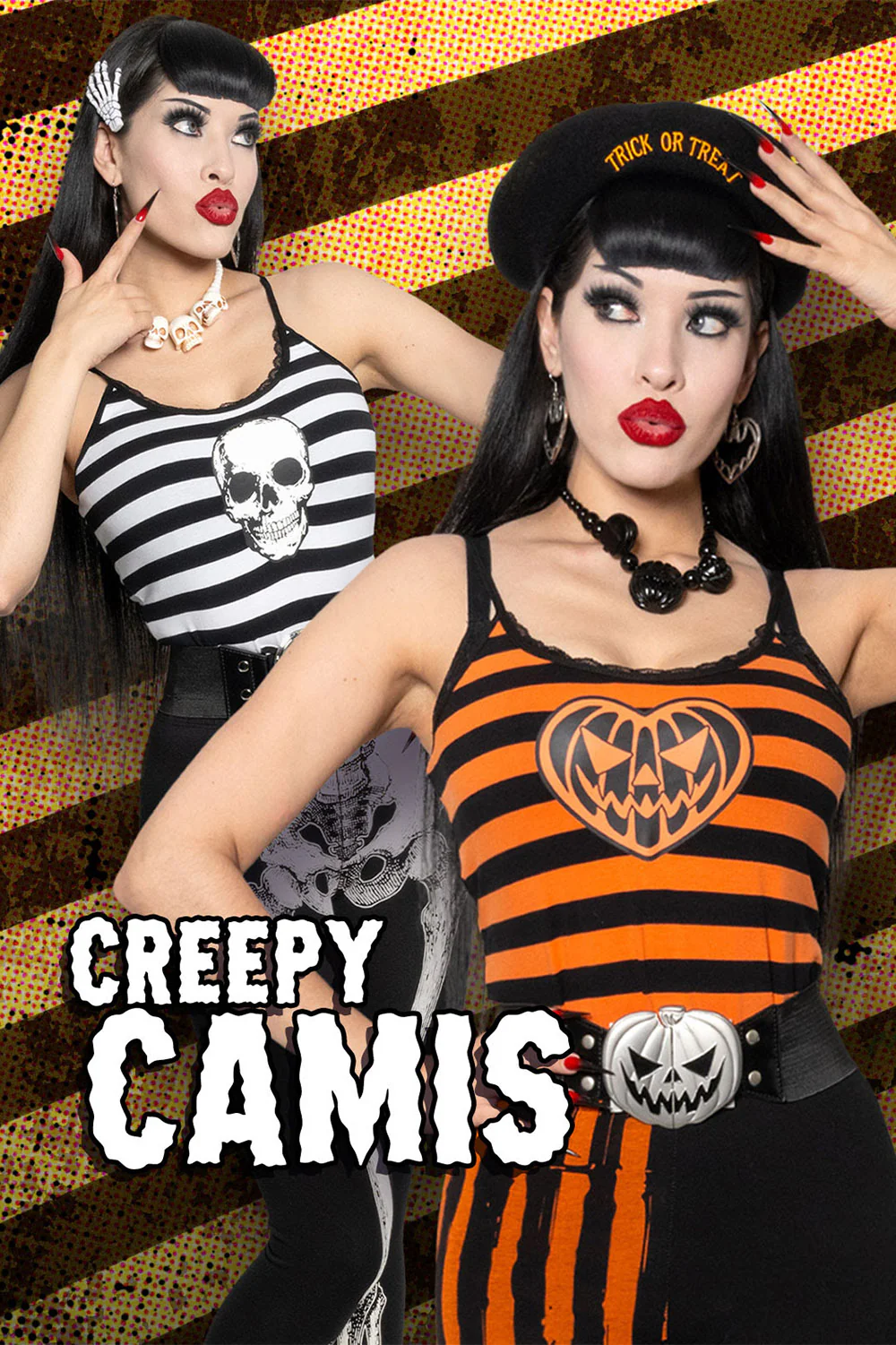 Skull Striped Lace Cami Top - Image 7