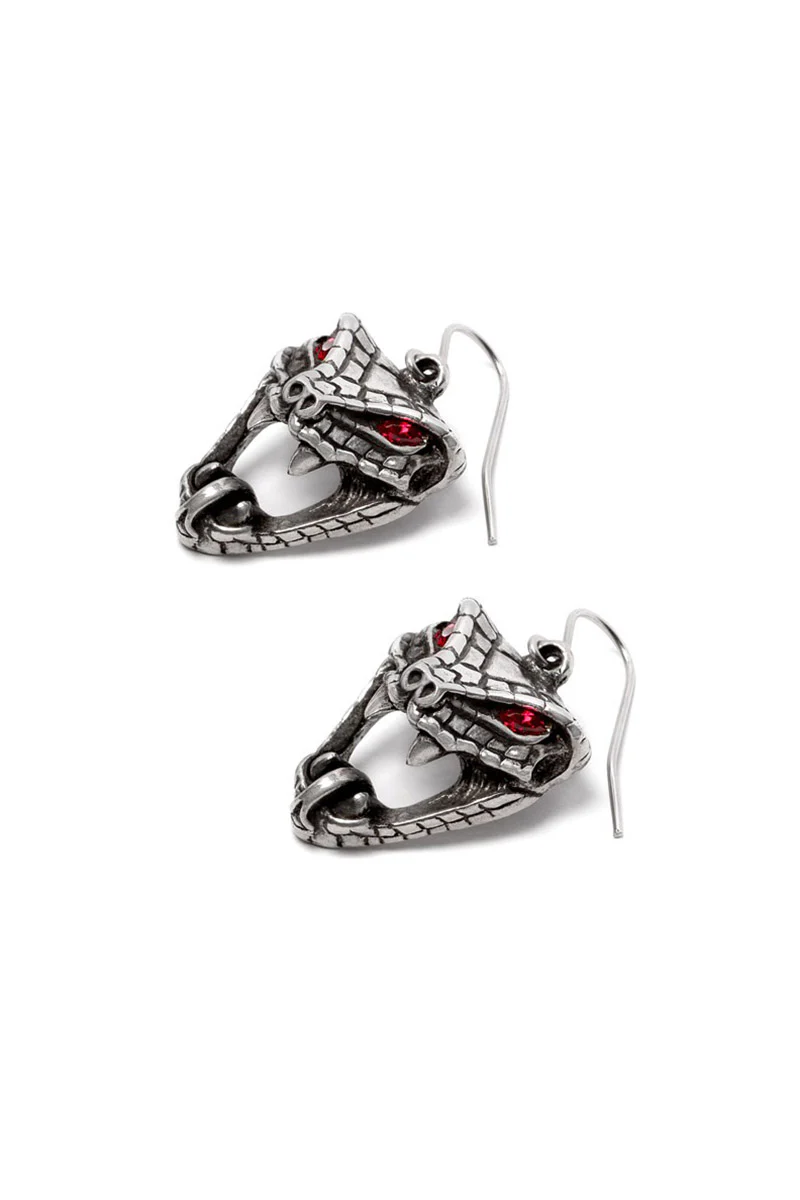 Snake Bite (Naeddre) Dropper Earrings - Image 3