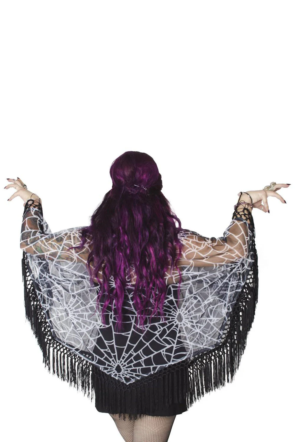Spider Web Mesh Cape