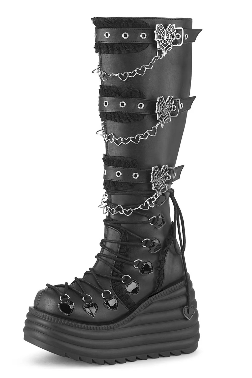 Spiderweb Dread Thigh High Platforms [MORTE-215] - Image 3