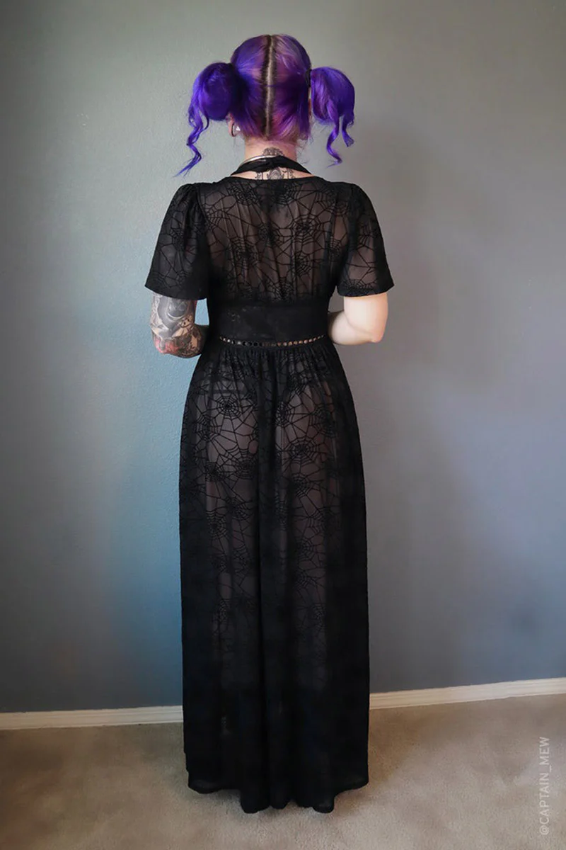 Spiderweb Mesh Kimono Dress - Image 8