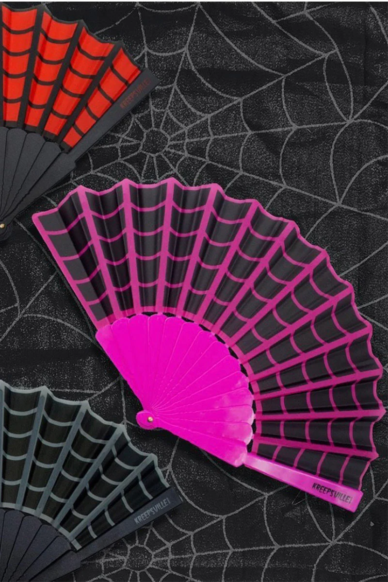 Spiderweb Scallop Fan [Pink] - Image 3
