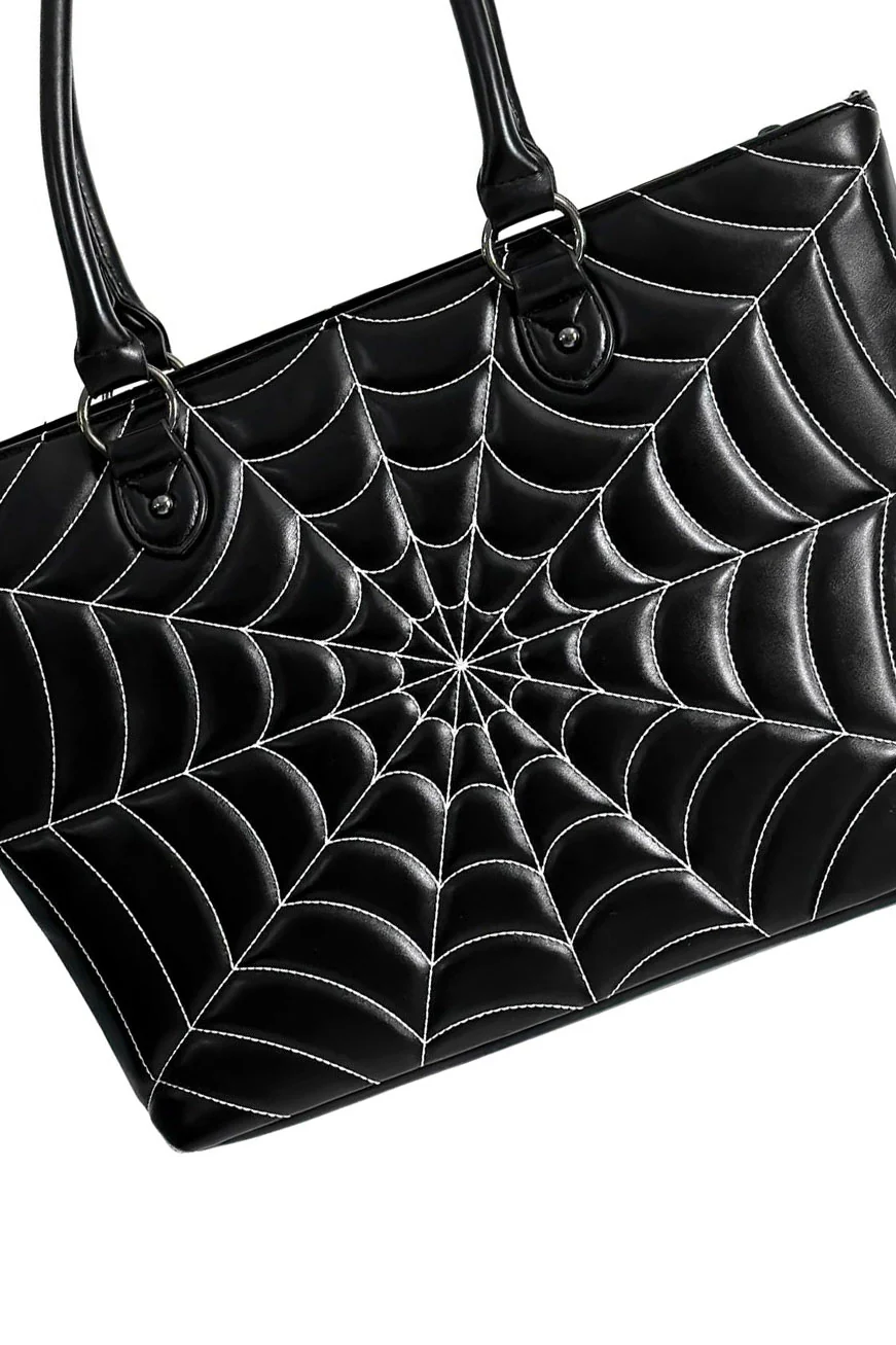 Spiderweb Tote [Black/White] - Image 3