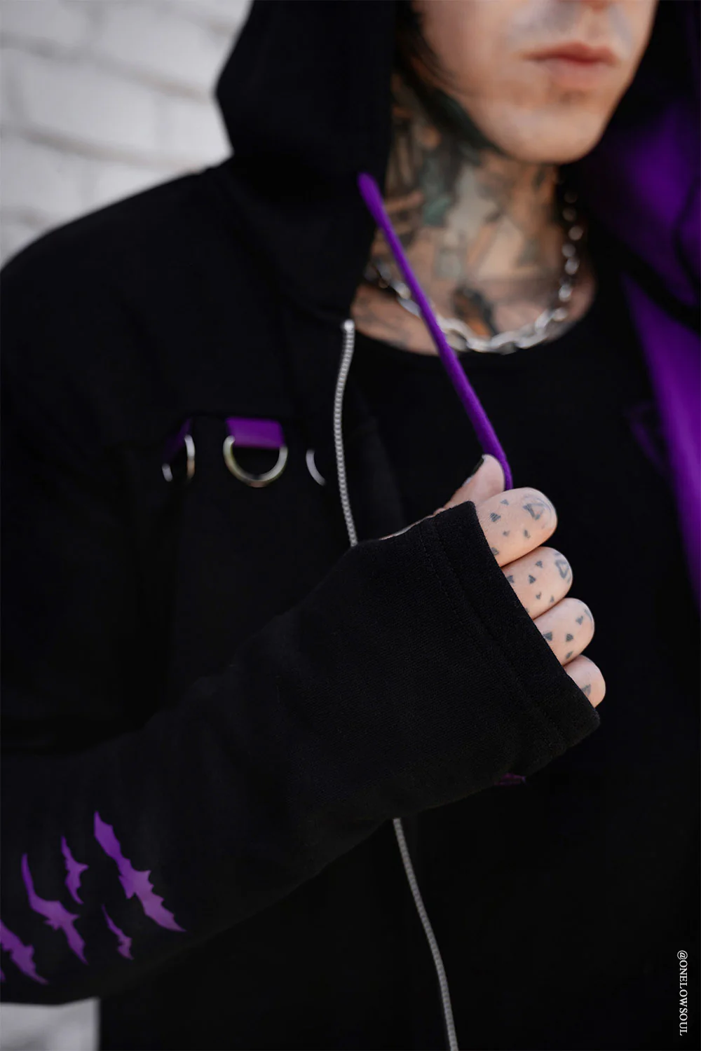 Split Mage Hoodie [Black/Purple] - Image 16
