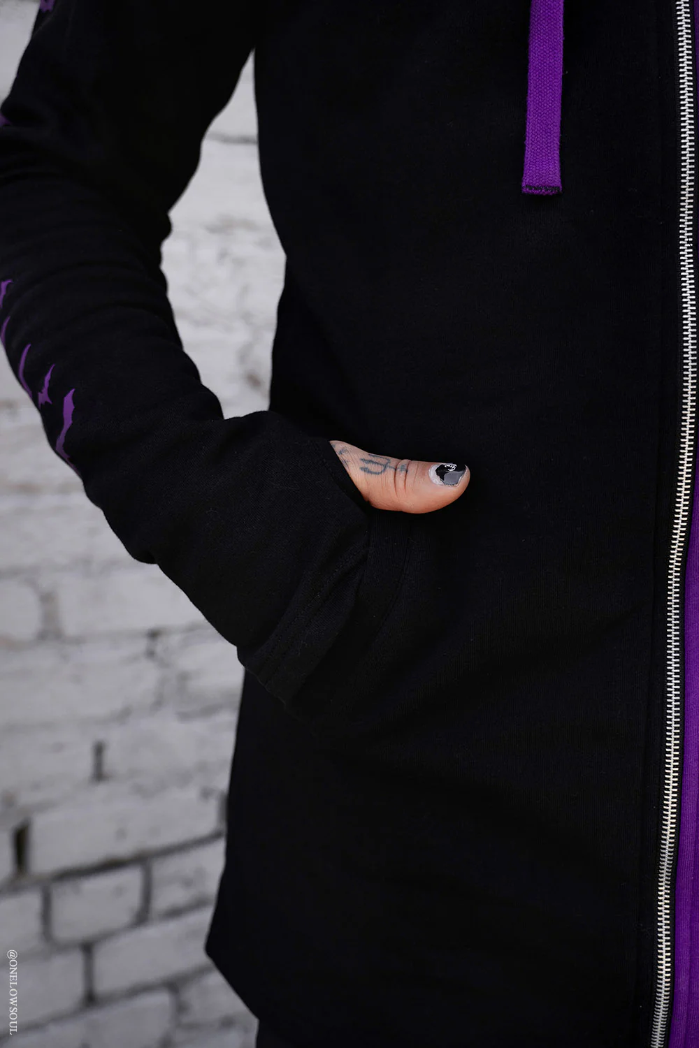 Split Mage Hoodie [Black/Purple] - Image 17