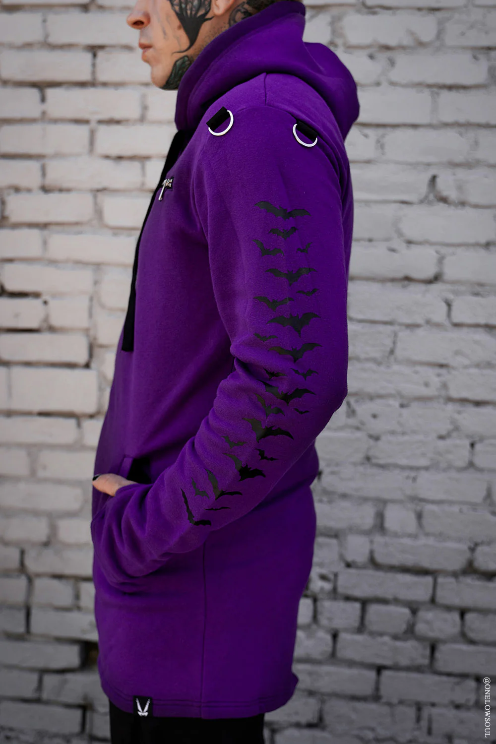 Split Mage Hoodie [Black/Purple] - Image 5