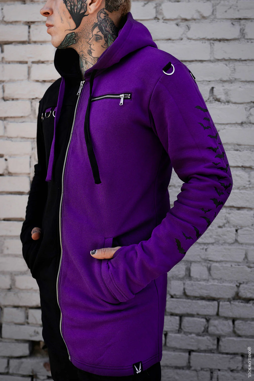 Split Mage Hoodie [Black/Purple] - Image 6