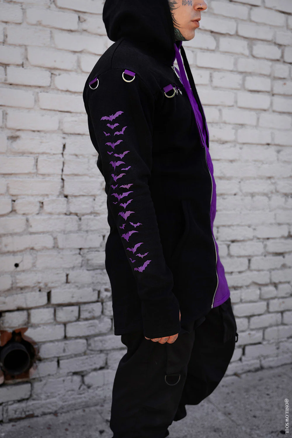 Split Mage Hoodie [Black/Purple] - Image 7