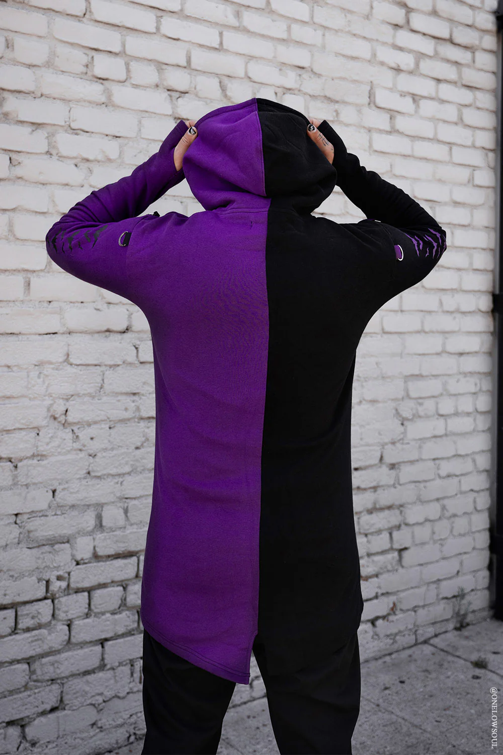 Split Mage Hoodie [Black/Purple] - Image 9