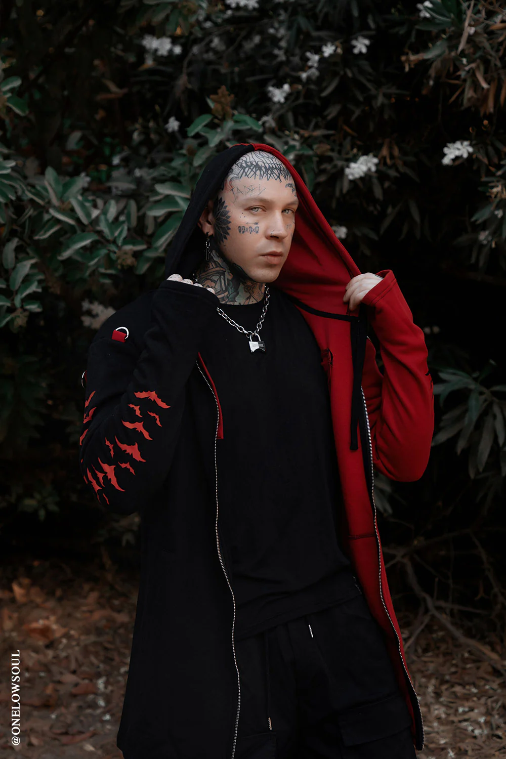 Split Mage Hoodie [Black/Red] - Image 10