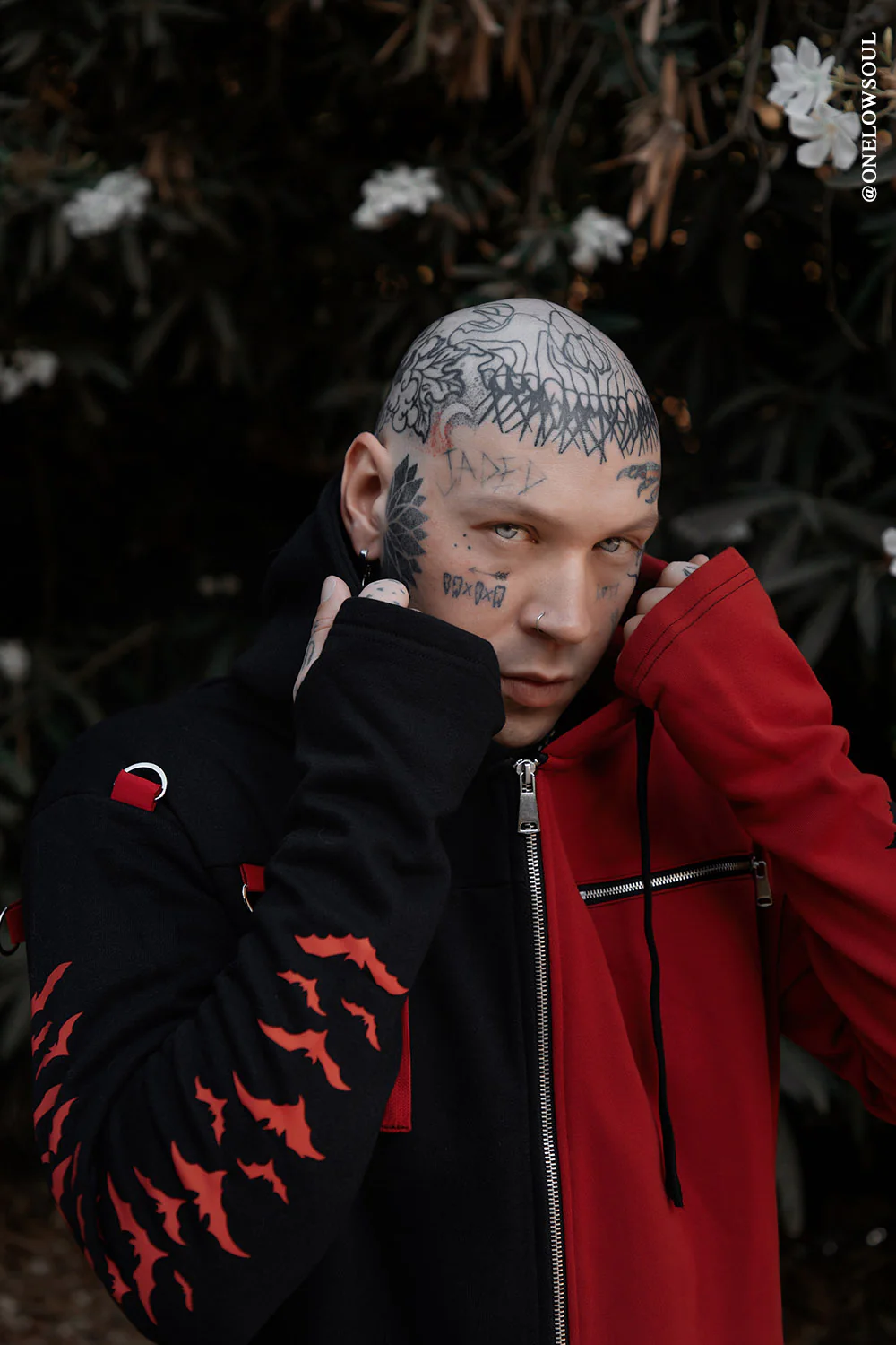 Split Mage Hoodie [Black/Red] - Image 13
