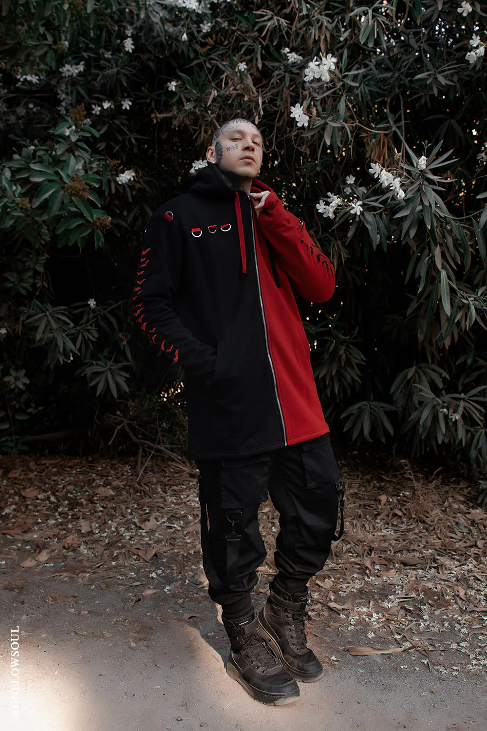 Split Mage Hoodie [Black/Red] - Image 3