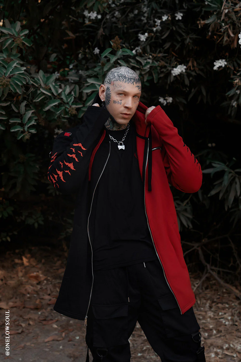 Split Mage Hoodie [Black/Red] - Image 4