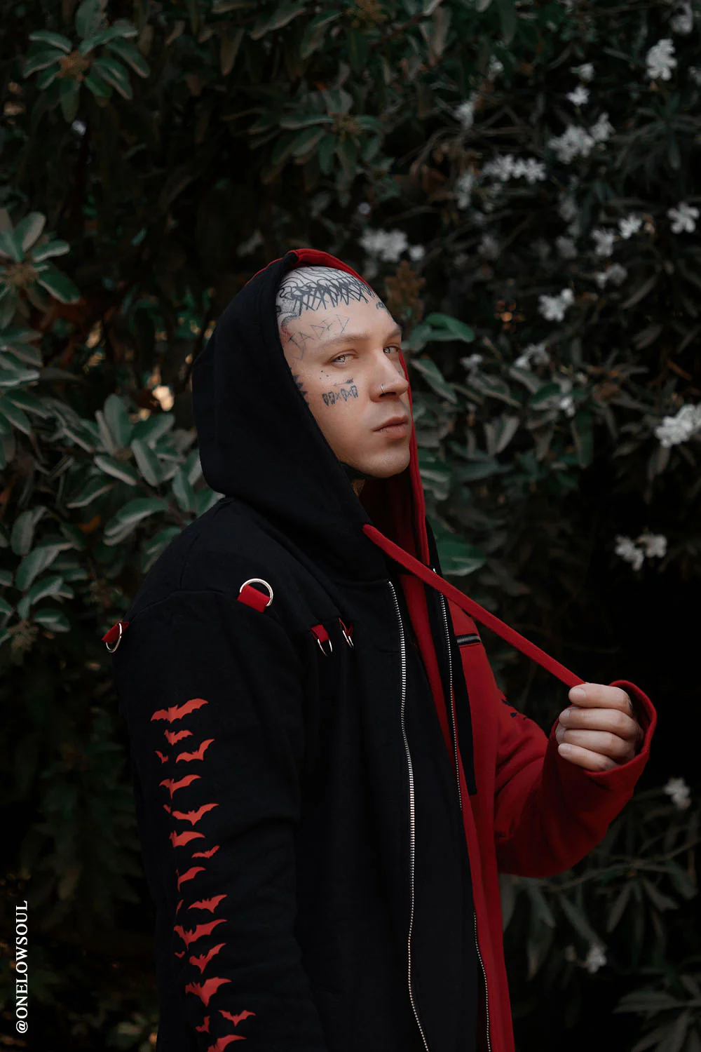 Split Mage Hoodie [Black/Red] - Image 6
