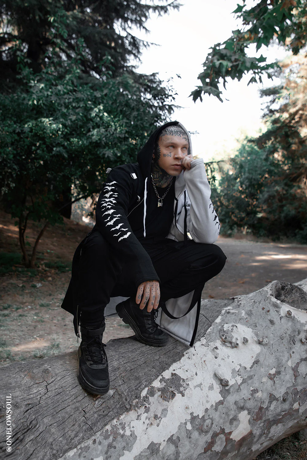 Split Mage Hoodie [Black/White] - Image 10