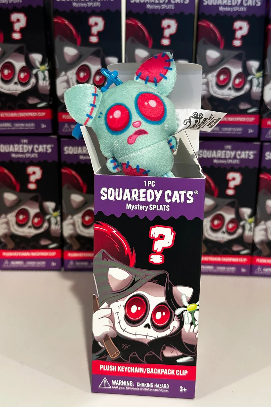 Squaredy Cats Mystery Splats Plush Keychain/Backpack Clip - Image 9