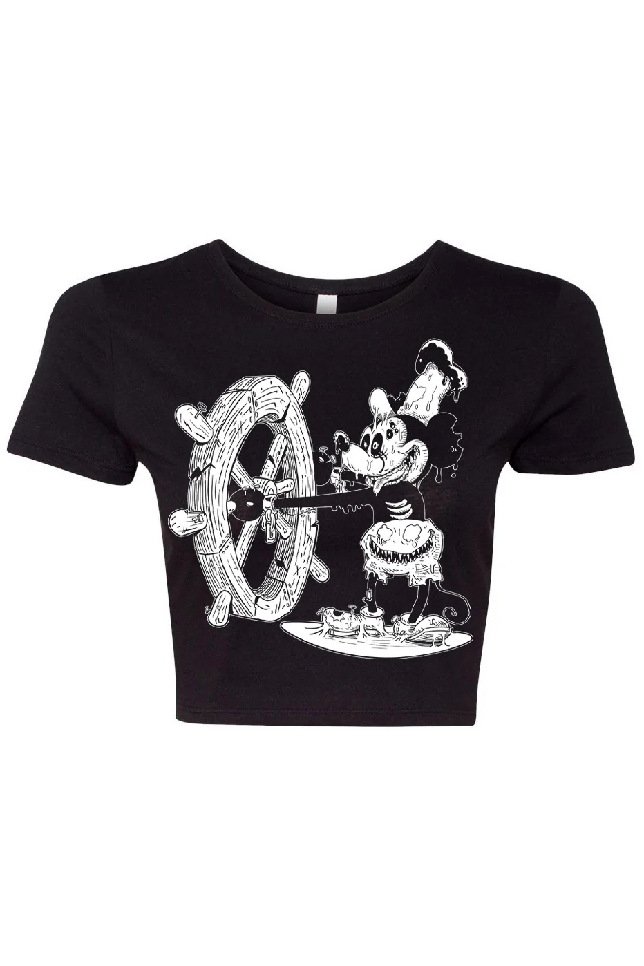 Steamboat Willie Mickey Zombie Crop Top - Image 4