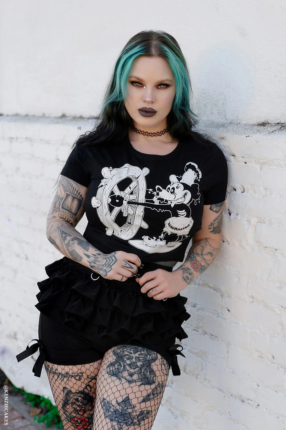 Steamboat Willie Mickey Zombie Crop Top - Image 6
