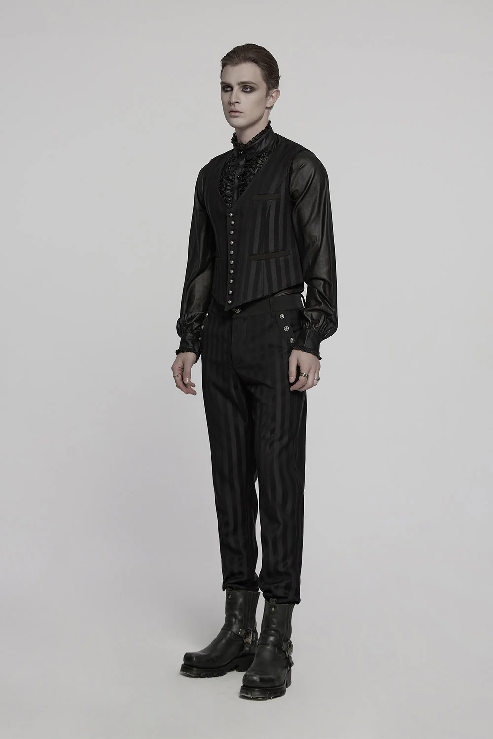 Sweeney Striped Waistcoat [Black] - Image 3
