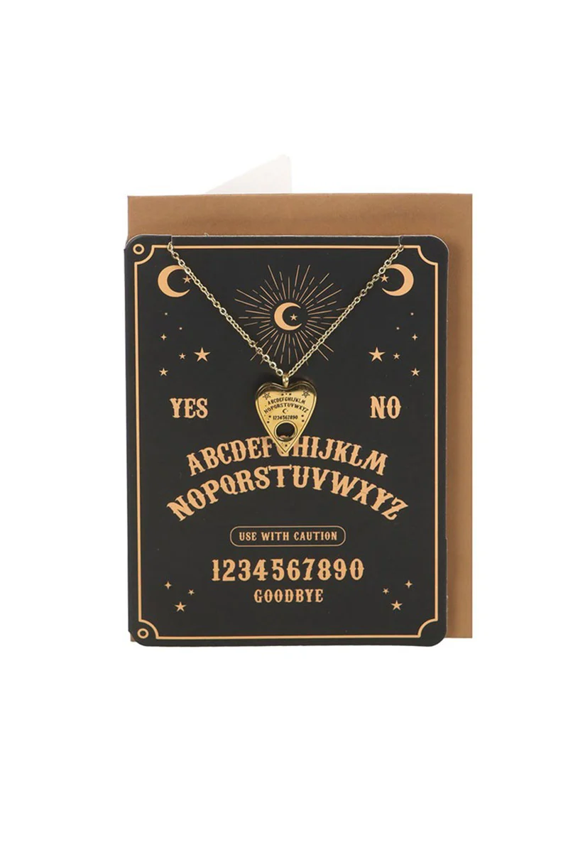 Talking Board Planchette Necklace on Greeting Card - Image 2