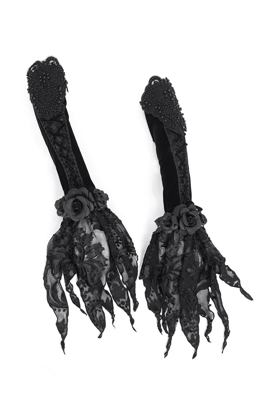 Tattered Witch Velvet Gloves - Image 6