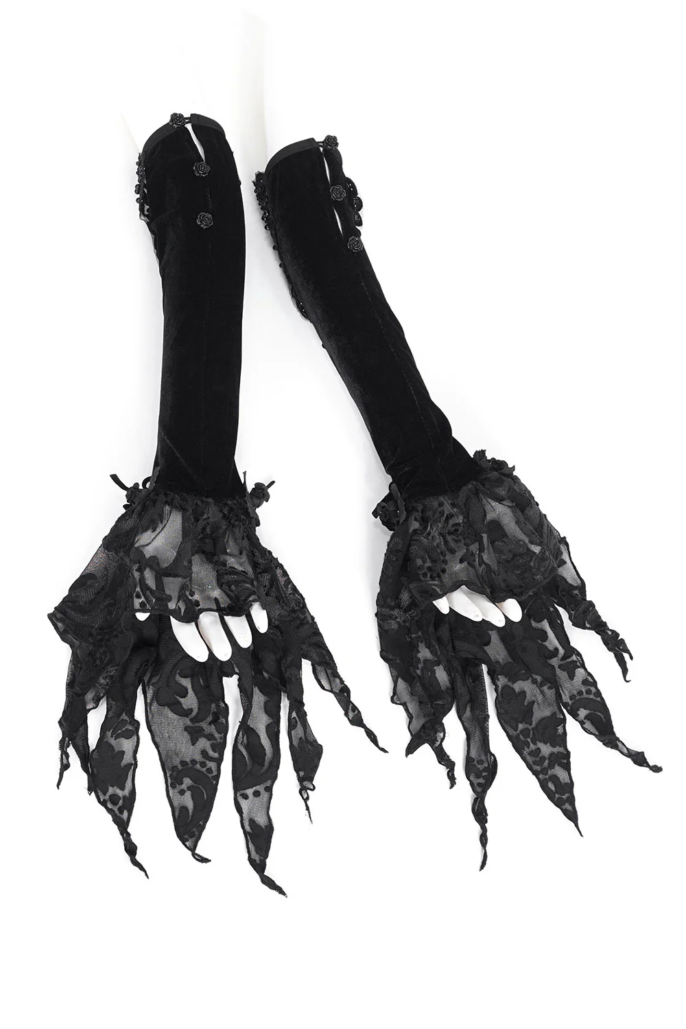 Tattered Witch Velvet Gloves - Image 7