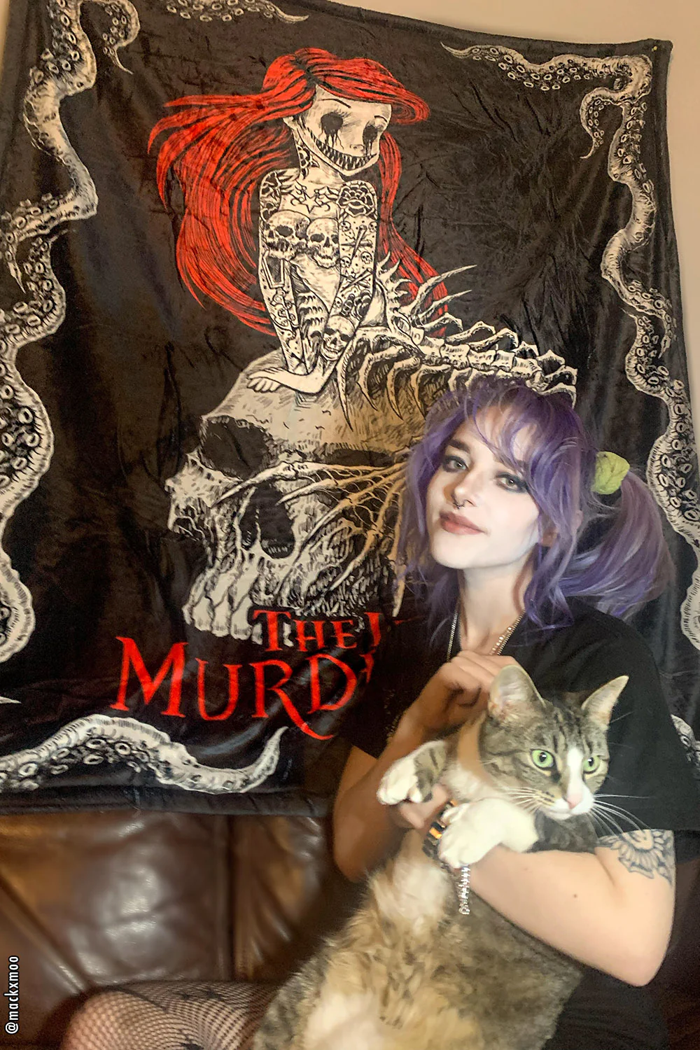The Little Murdermaid Throw Blanket - Image 2