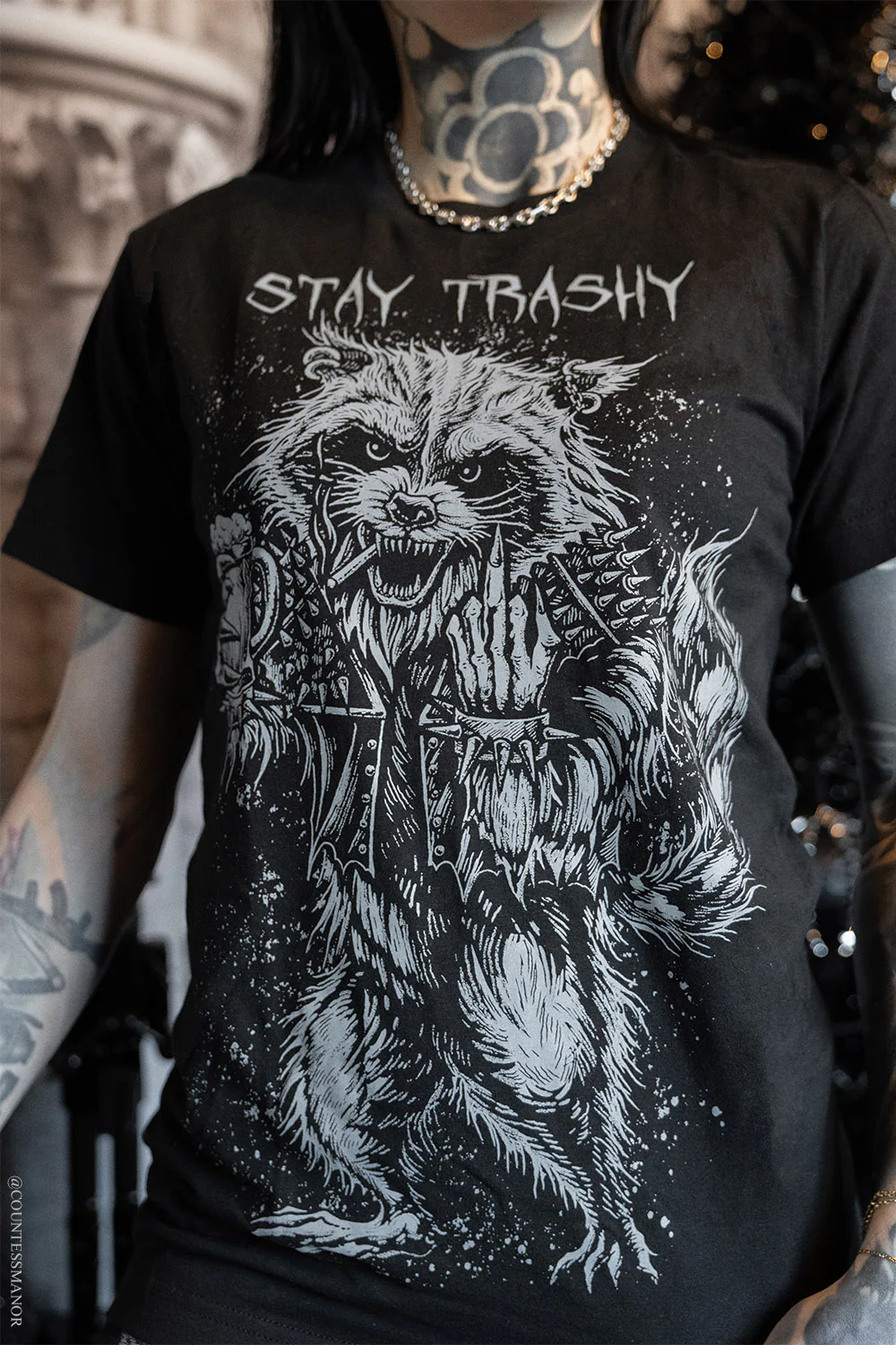 Trash Raccoon T-shirt - Image 2