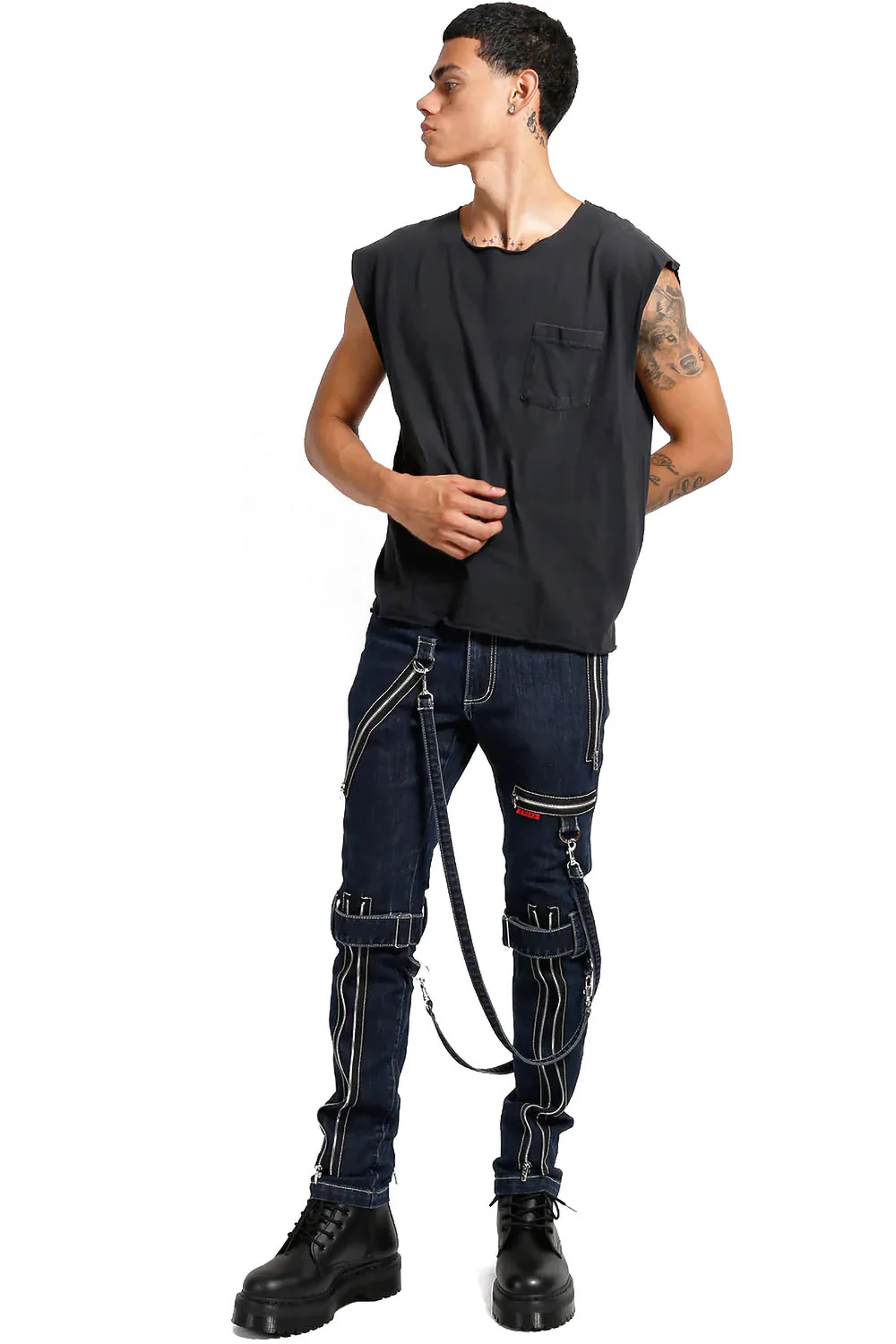 Tripp NYC Denim Bondage Pants - Image 4