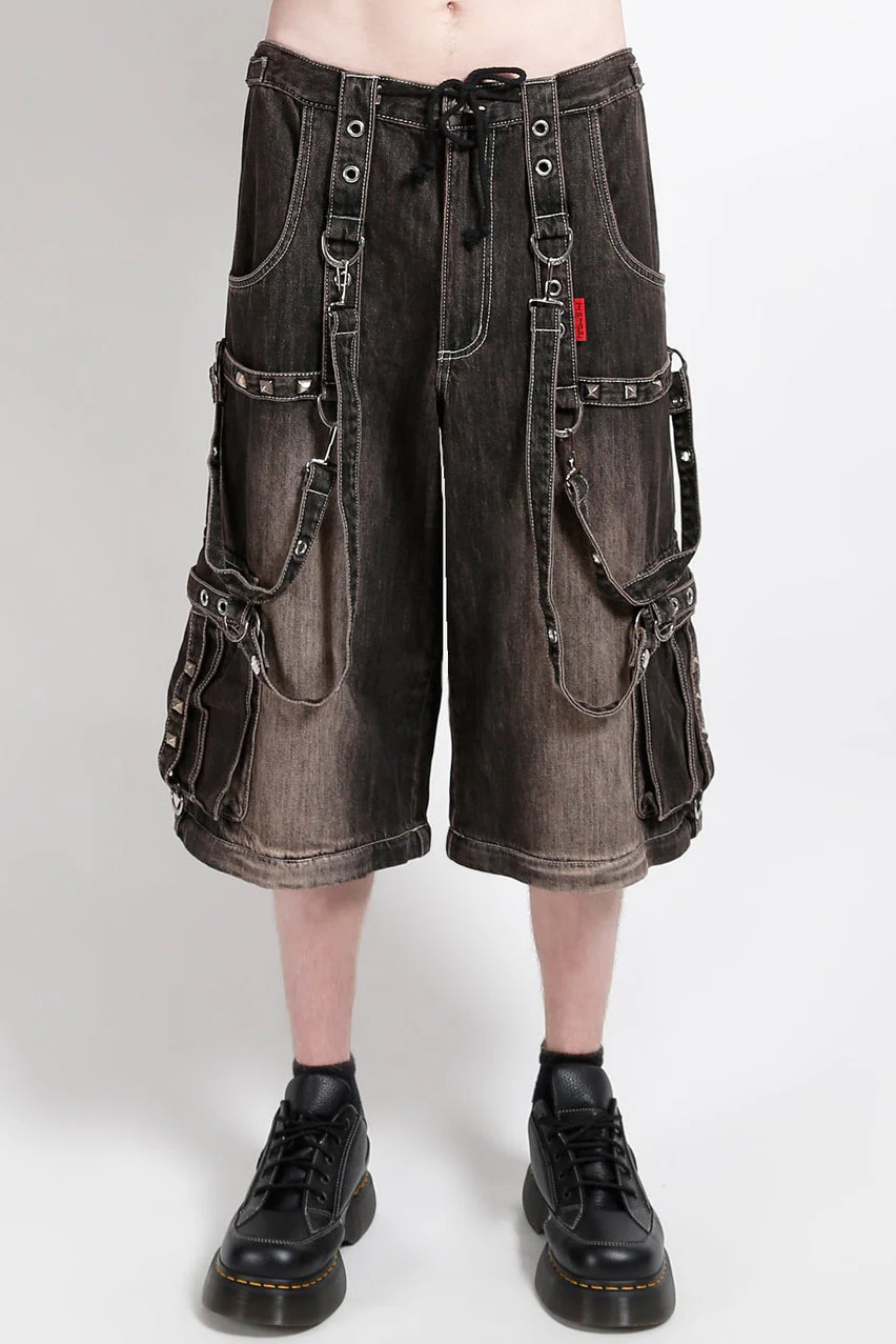 Tripp NYC Denim Strap Pants [Black Dirty Wash] - Image 4