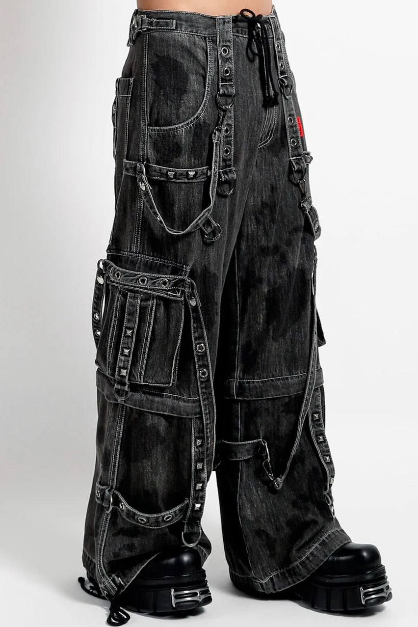 Tripp NYC Denim Strap Pants [Black Ink Wash] - Image 2