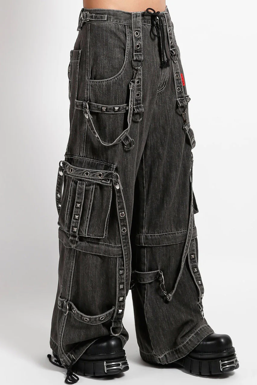Tripp NYC Denim Strap Zip Off Pants [Black Denim] - Image 2