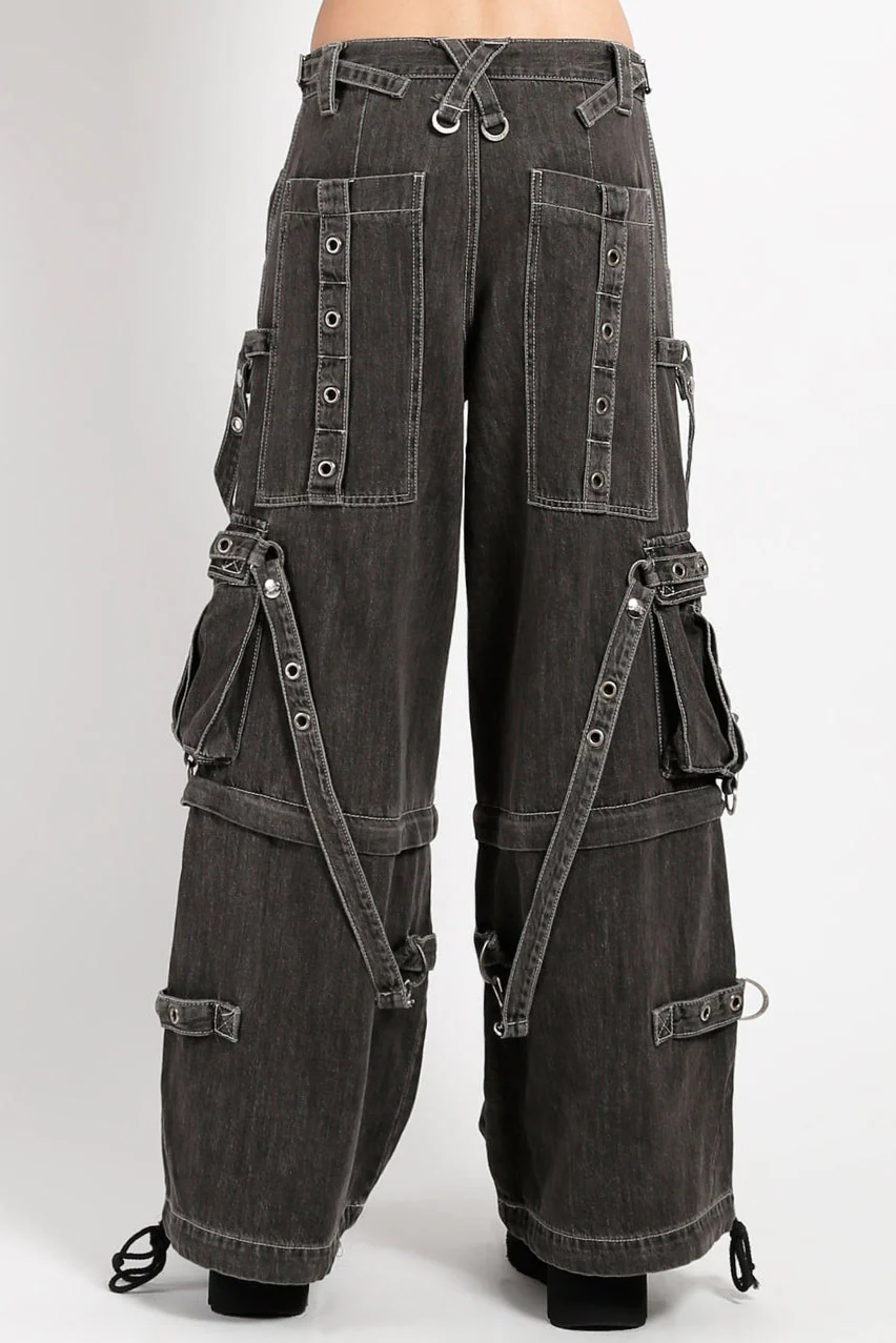 Tripp NYC Denim Strap Zip Off Pants [Black Denim] - Image 8