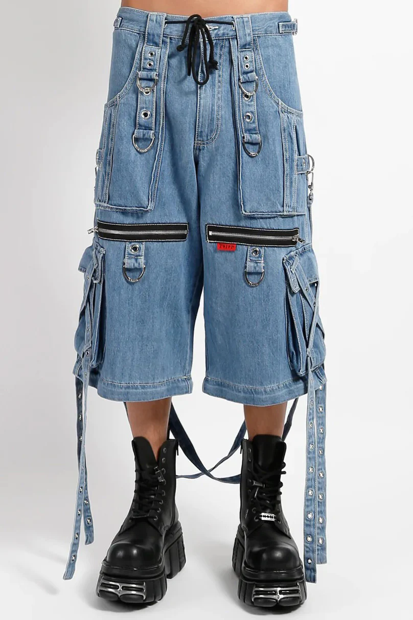 Tripp NYC Denim X Strap Pants [Light Blue] - Image 4