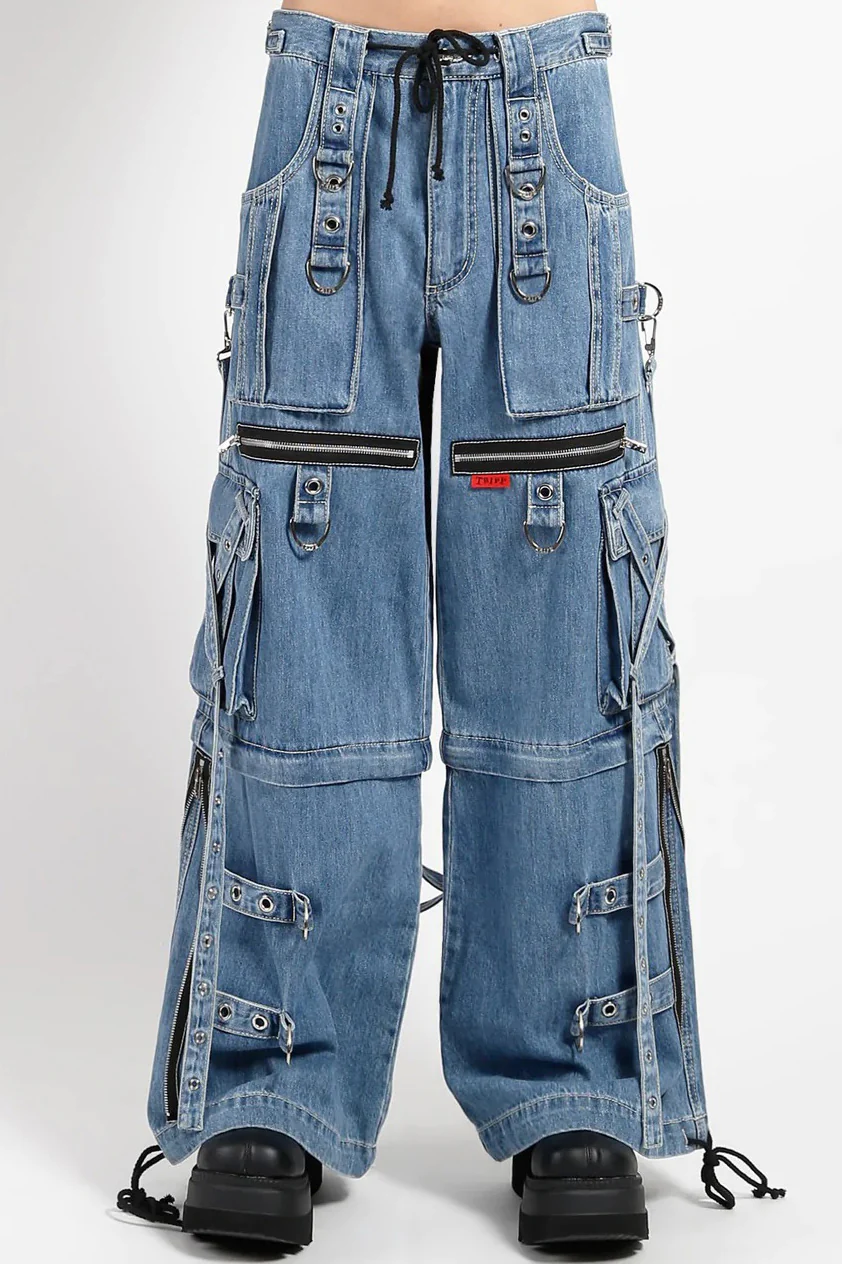 Tripp NYC Denim X Strap Pants [Light Blue] - Image 6