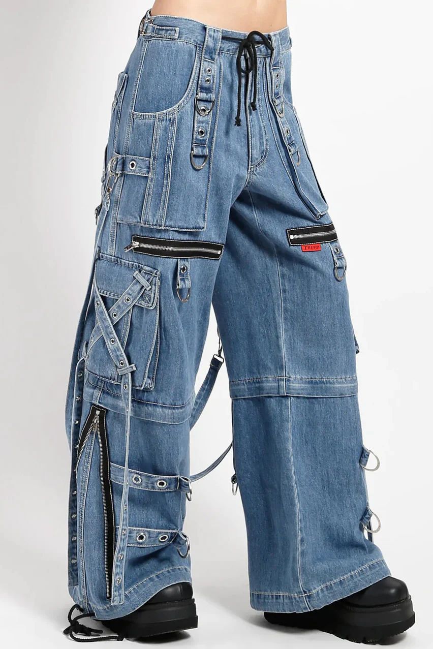 Tripp NYC Denim X Strap Pants [Light Blue] - Image 7