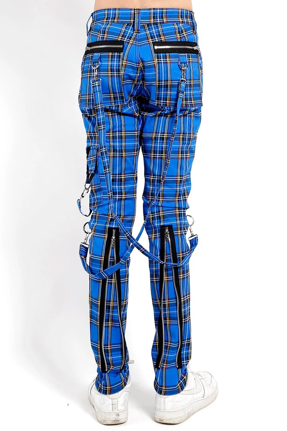 Tripp NYC Punk Bondage Pants [Blue Plaid] - Image 3