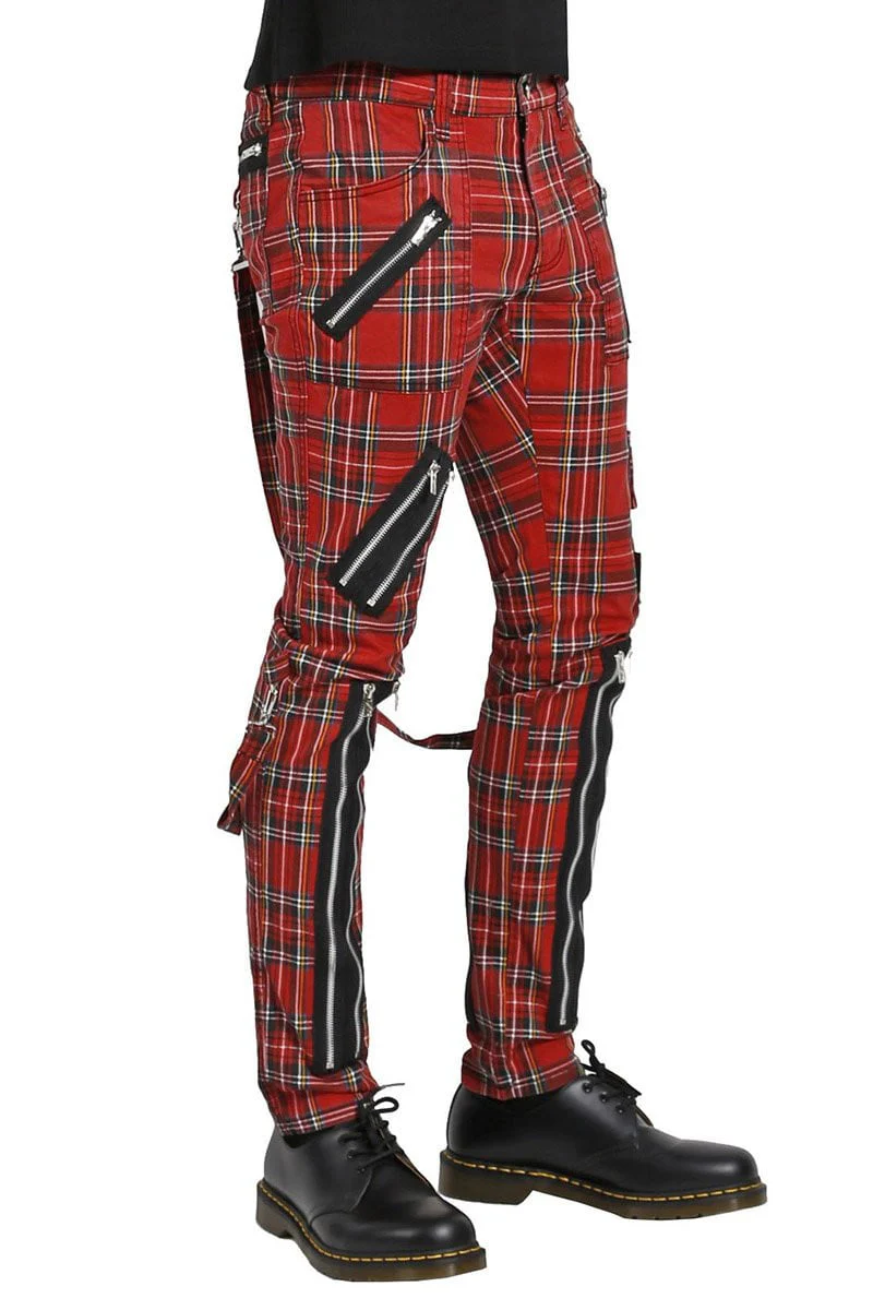 Tripp NYC Punk Bondage Pants [Red Plaid] - Image 3