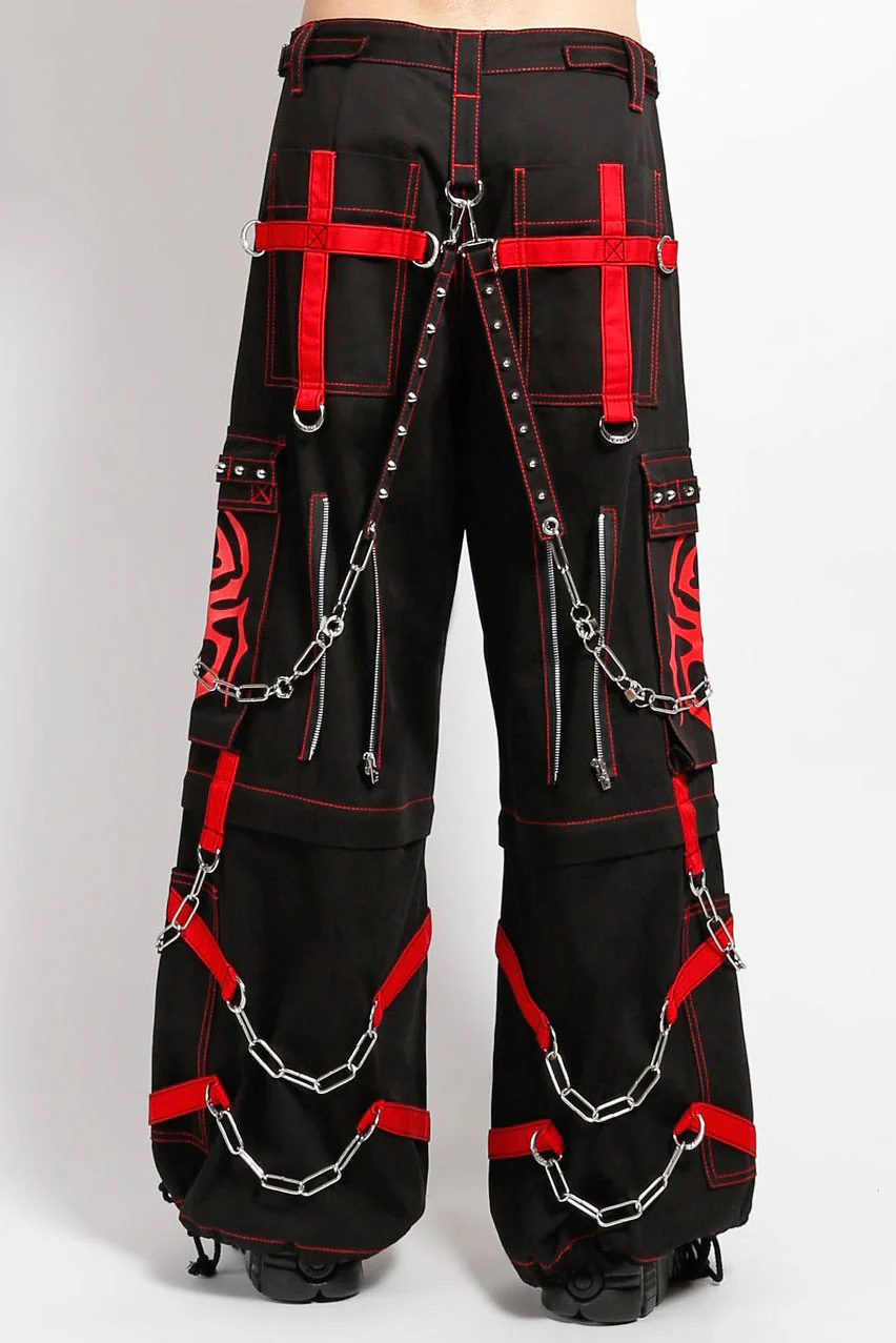Tripp NYC Spider Zip Off Pants [BLACK/RED] - Image 2