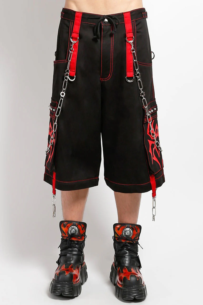 Tripp NYC Spider Zip Off Pants [BLACK/RED] - Image 3