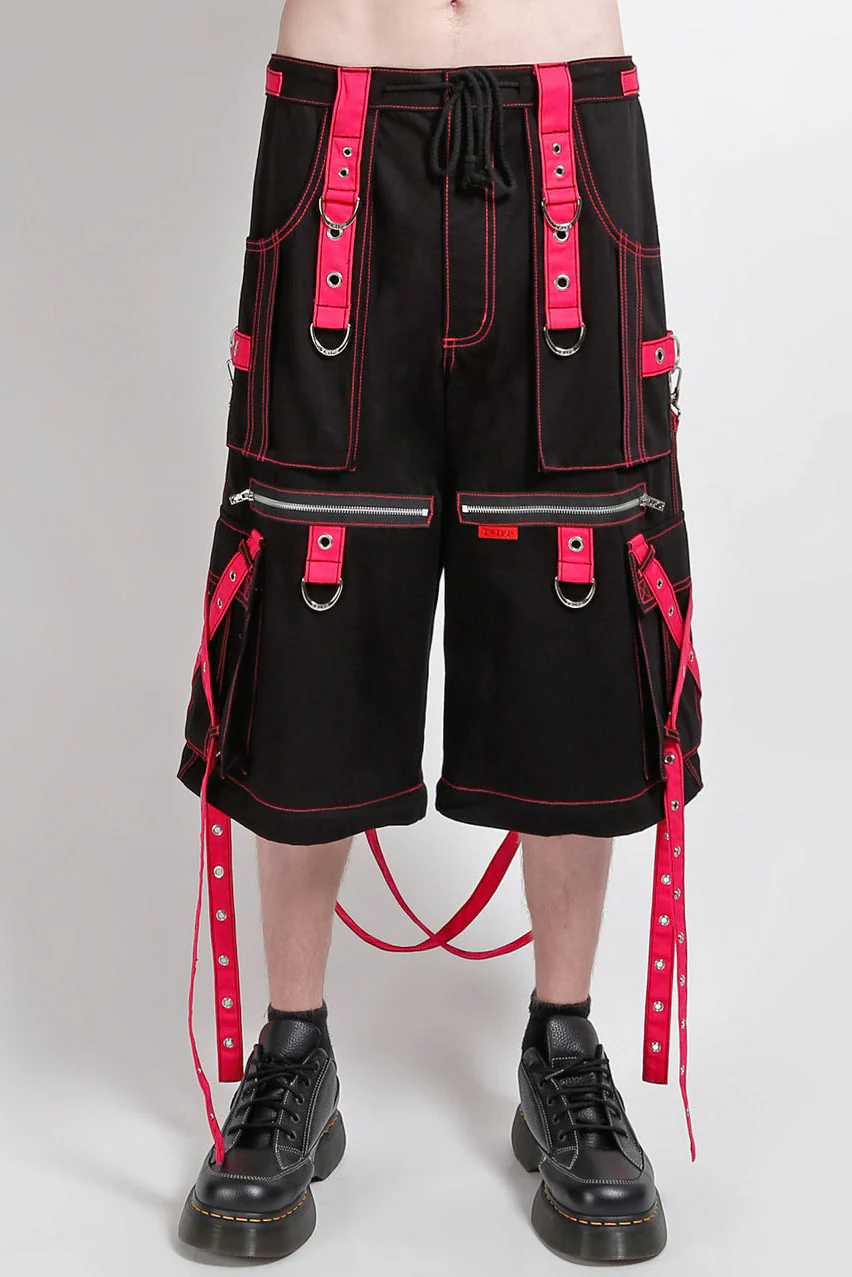Tripp NYC X-Strap Zip Off Pants [Black/Pink] - Image 4