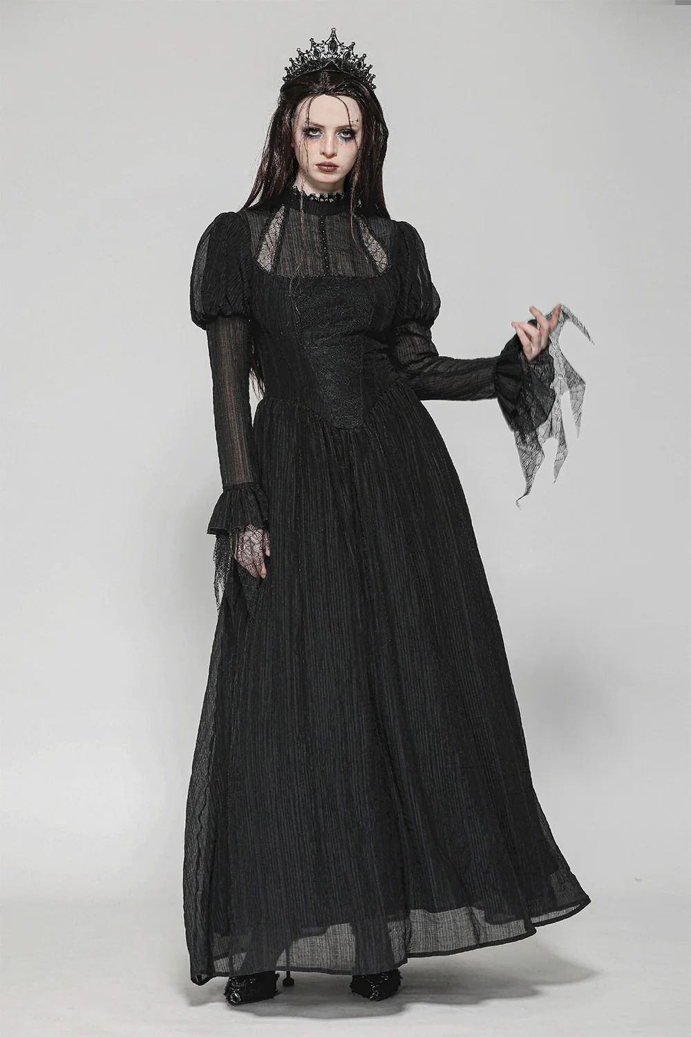 Twilight Witch Puff Shoulder Maxi Dress - Image 3