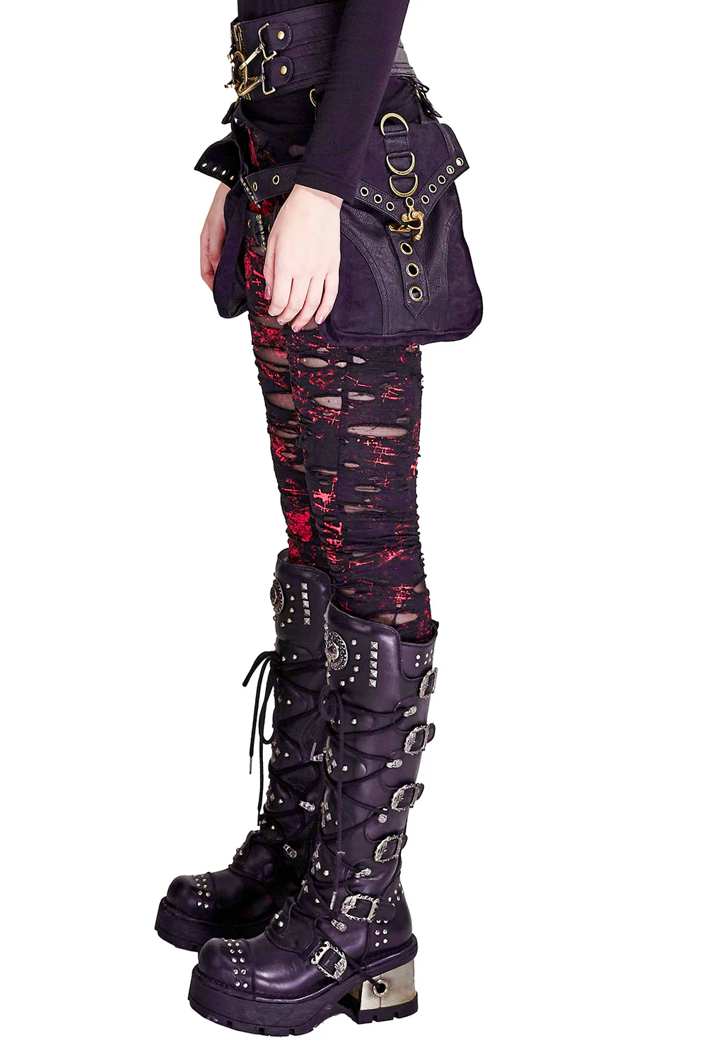 Unholy Punk Leggings [RED] - Image 4