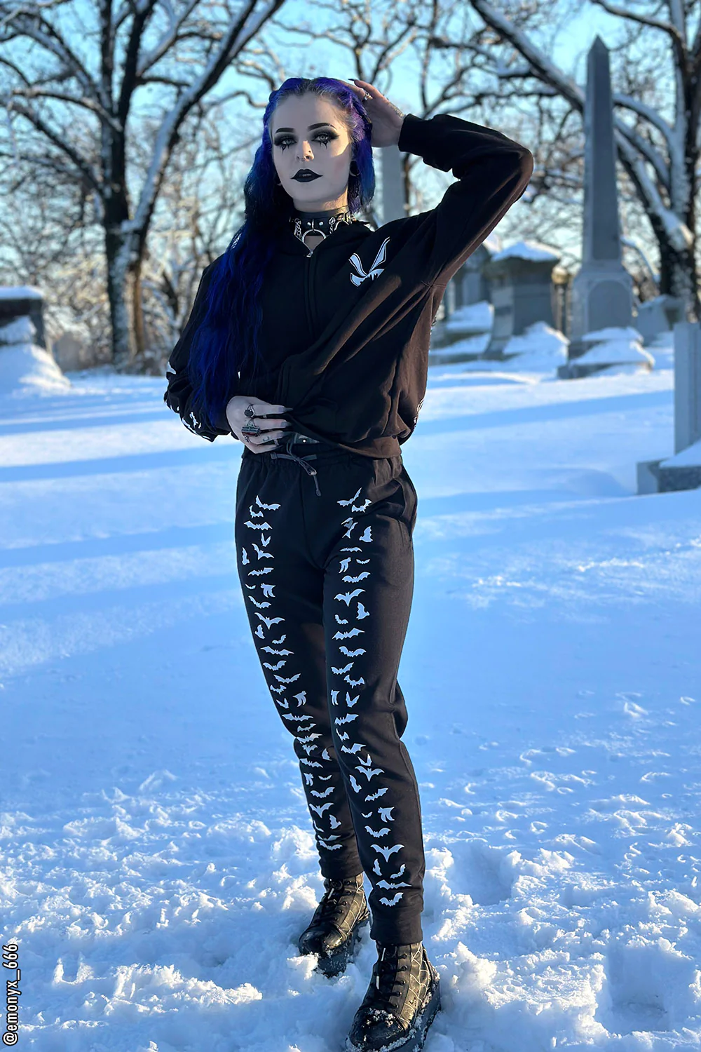 Vampire Bat Joggers [WHITE BATS] - Image 3