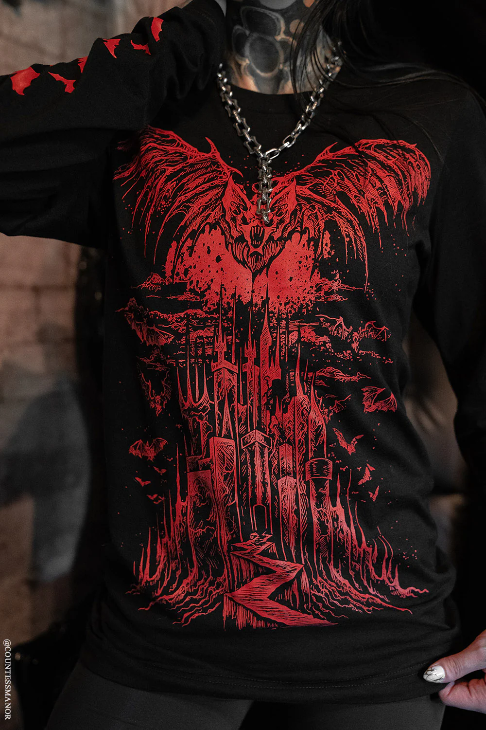 Vampire Castle T-shirt [BLOOD RED] - Image 4