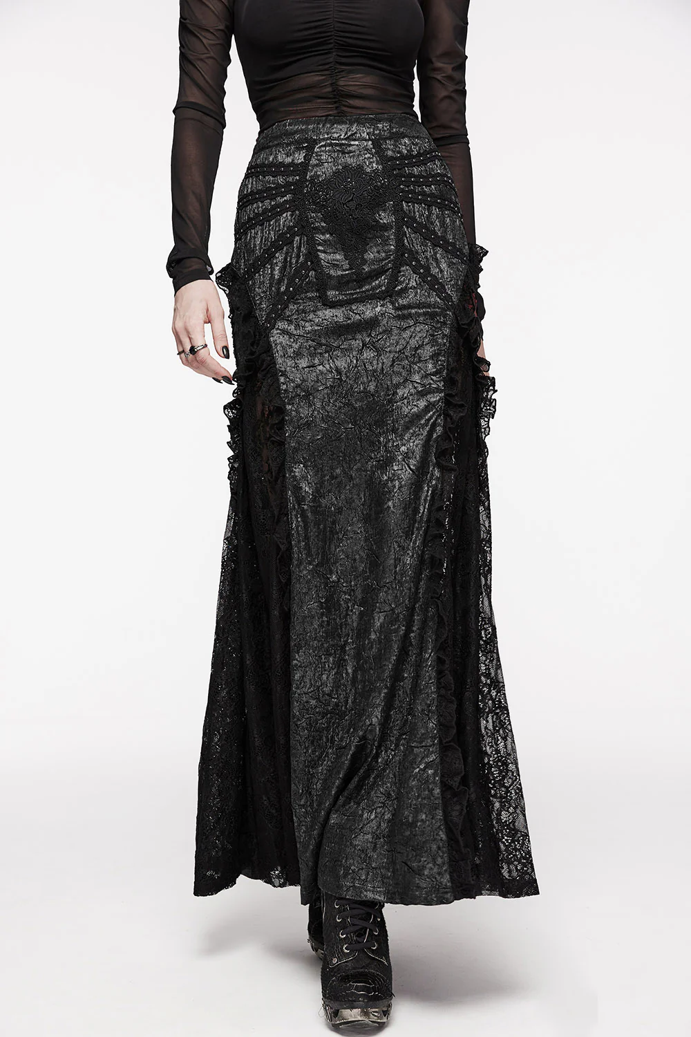 Vampire Goth Side Slit Skirt - Image 3